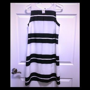 New Ann Taylor Navy and White Stripe Dress
